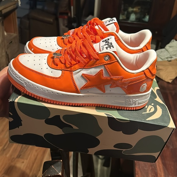 A Bathing Ape Orange “Bape sta Low” Size 12 - Picture 4 of 6